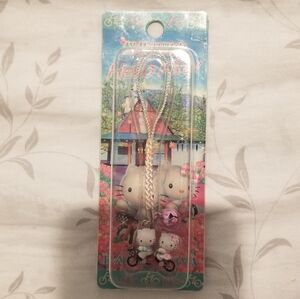 Rare, vintage, Sanrio, Hello Kitty & Dear Daniel bicycle charm strap.